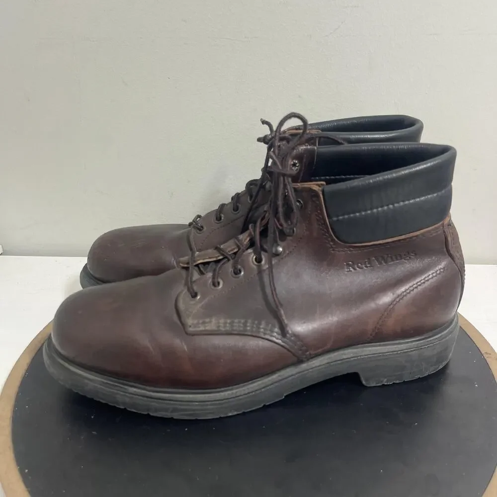 Red Wing Shoes Boots Mens Size 11 Brown Leather Work Oil Resistant Steel Toe USA